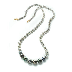 Graduated Grey Tahitian Pearl Necklace