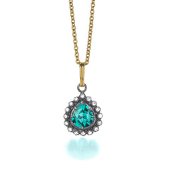 Green Tourmaline Pear Necklace