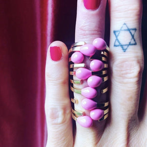 Matchstick Ring with Pink Tip