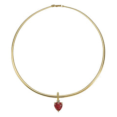 PInk Tourmaline Heart Charm with Diamond