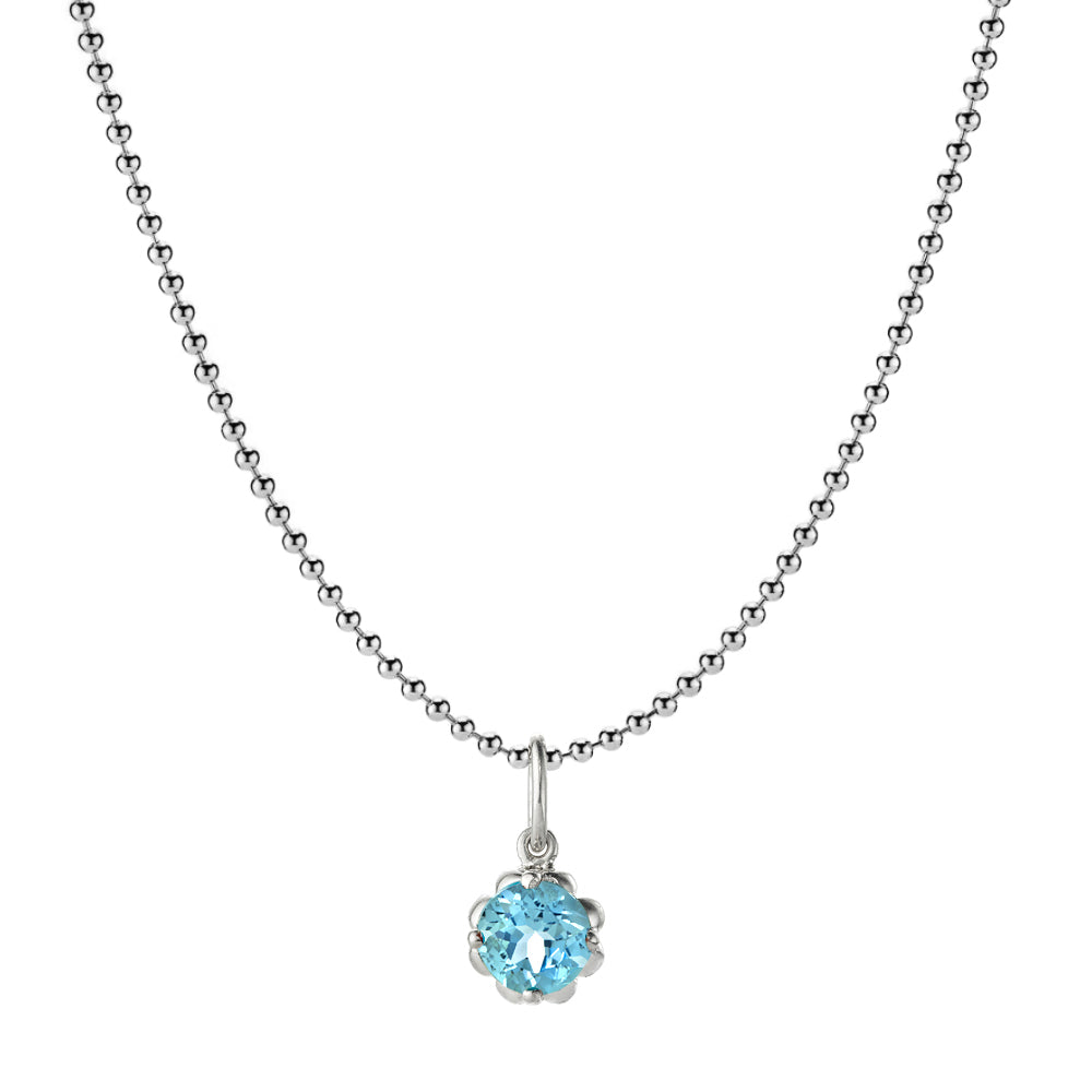 Petite Candy Necklace with Blue Topaz