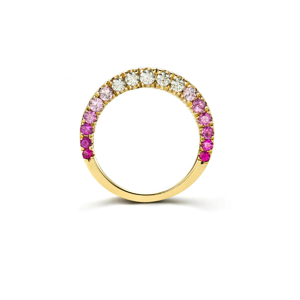 Mama Ring with pink sapphires and diamonds