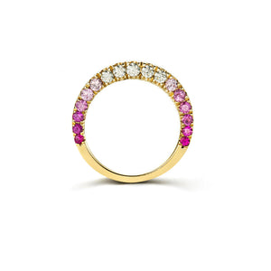 Mama Ring with pink sapphires and diamonds