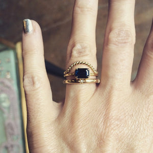 Unique designer sapphire engagement ring 