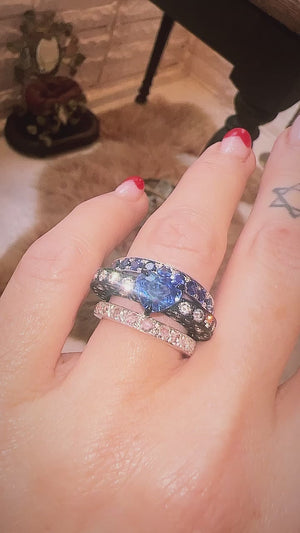 Blue Sapphire Heart Ring