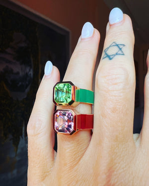 Venita Ring with Green Tourmaline