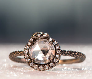 Unique designer eternity diamond engagement ring