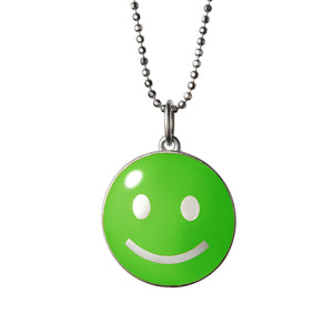 big smile necklace sterling green