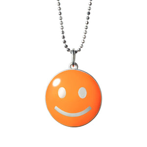 big smile necklace sterling orange