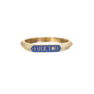 FU Signet Ring in Gold
