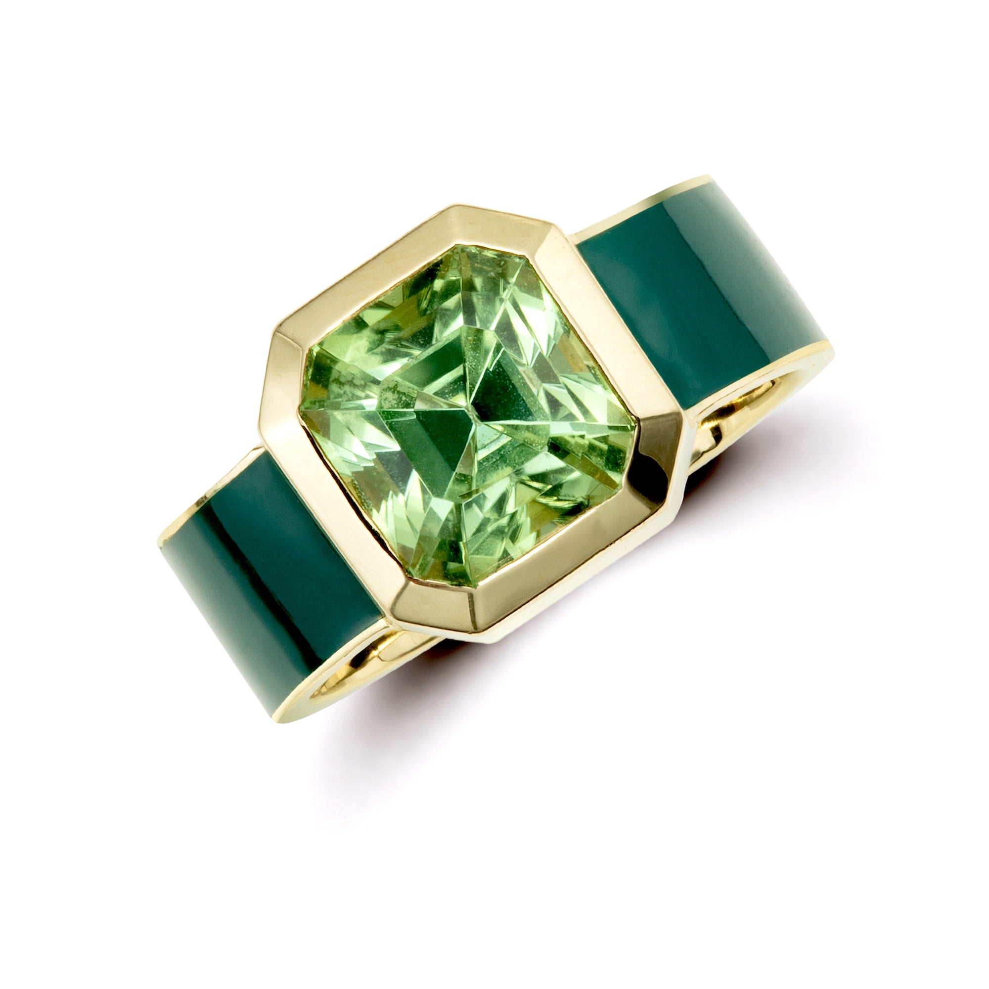 Venita Ring with Green Tourmaline