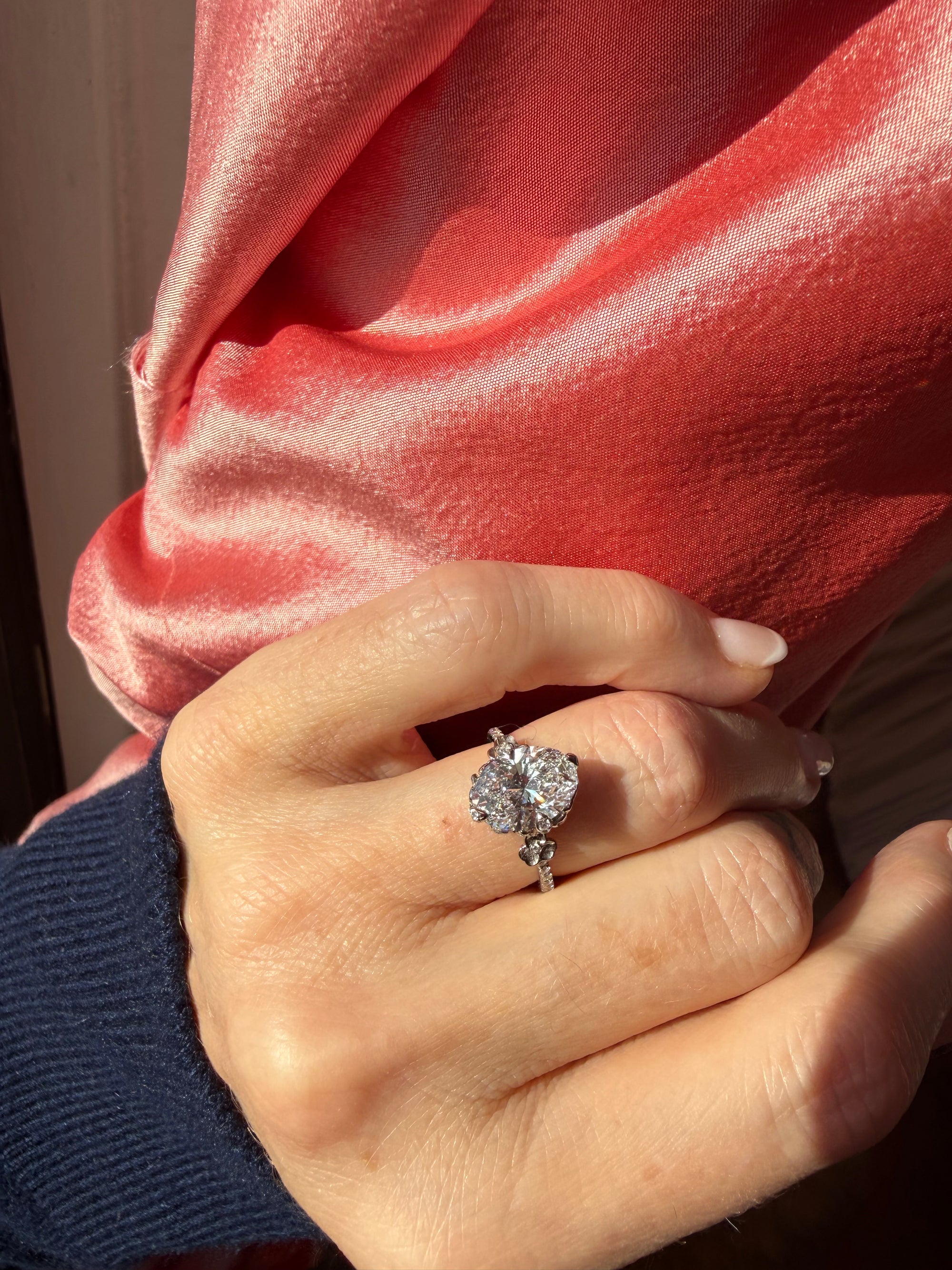 Diamond Desiree Ring with an Oval Diamond