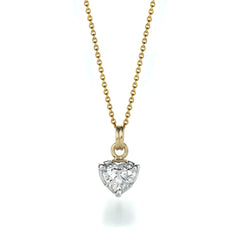 Leah Diamond Heart Solitaire Charm