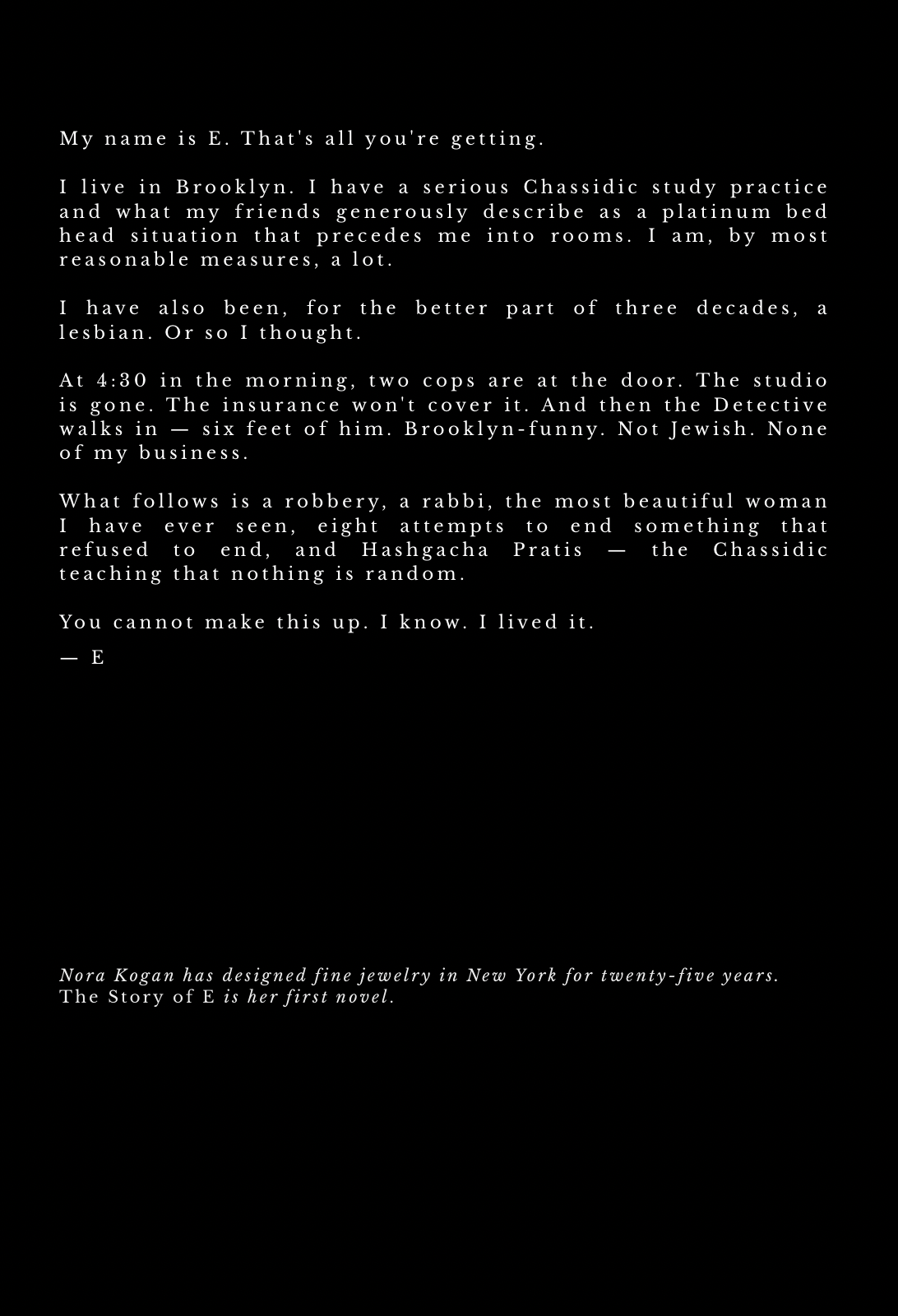 The Story of E — Signed Copy
