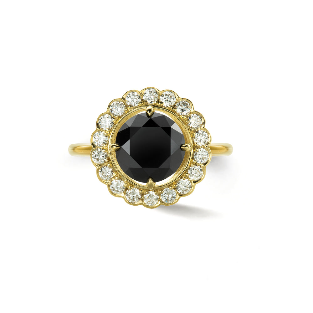 black & white diamond ring