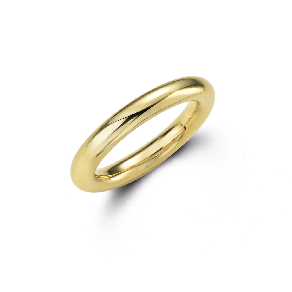 18k yellow gold round band