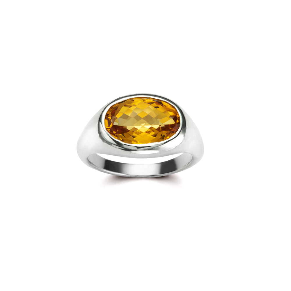 Pinky Signet Ring with Citrine