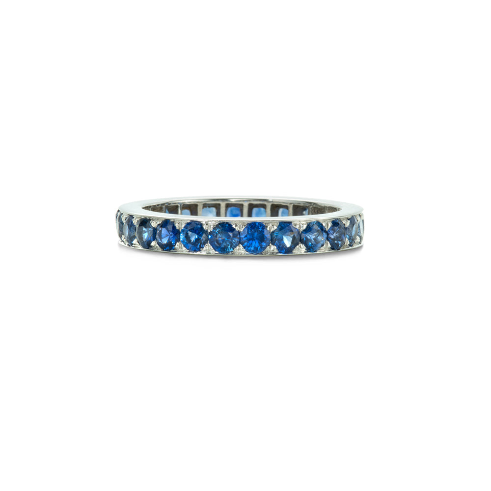 Lori Eternity Ring with Blue Sapphires