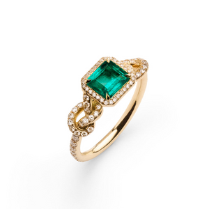 Emerald Knotty Ring