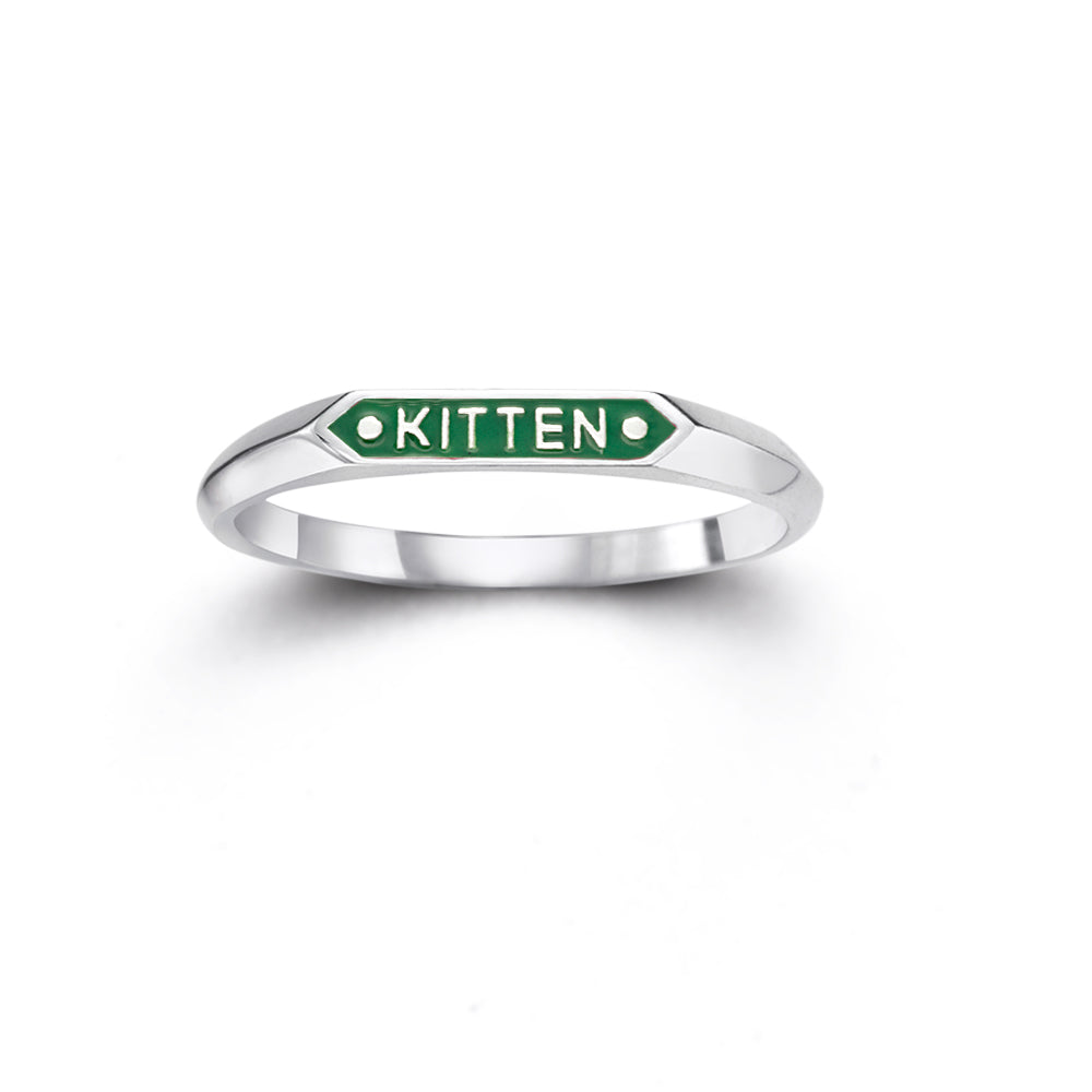 Kitten Signet Ring