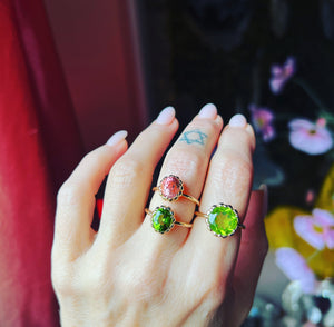 Candy Ring with Green Tourmaline