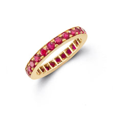 Lori Eternity Ring with Rubies