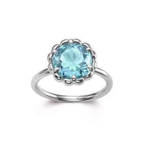Candy Ring with Blue Topaz in silver