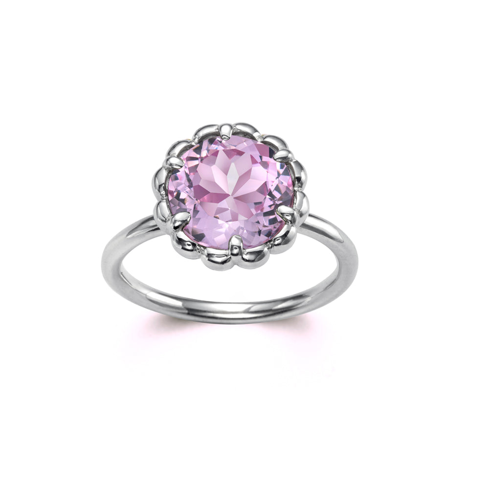 Candy Ring with Pink Topaz in silver