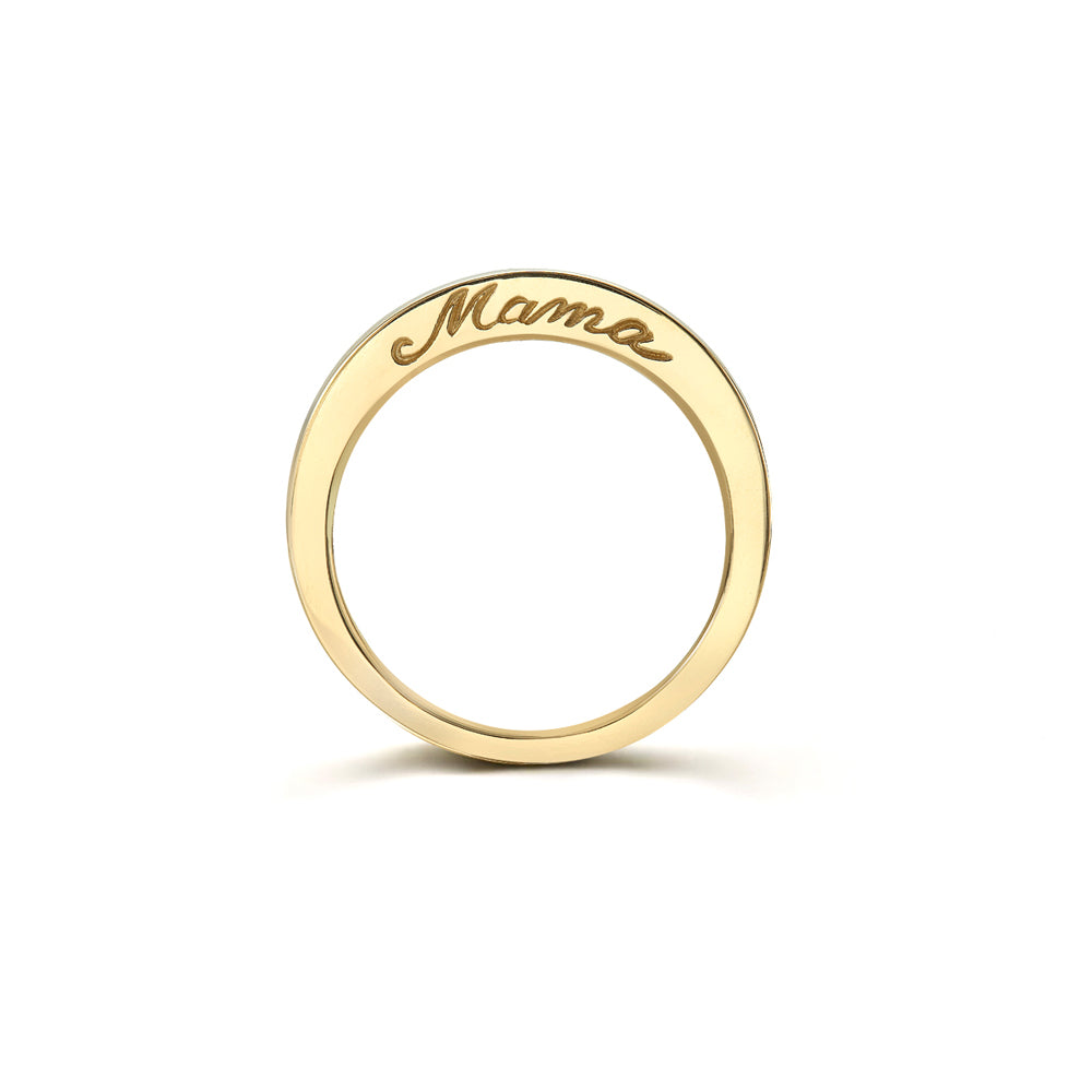 Mama Rind Mama Ring with blue sapphires and diamonds - Nora Kogan