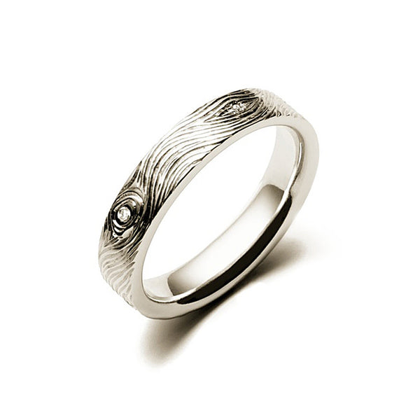 Woody Ring in White Gold - Nora Kogan