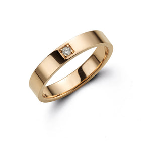 gold band diamond ring