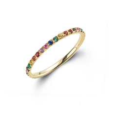 multi colored gems gold ring