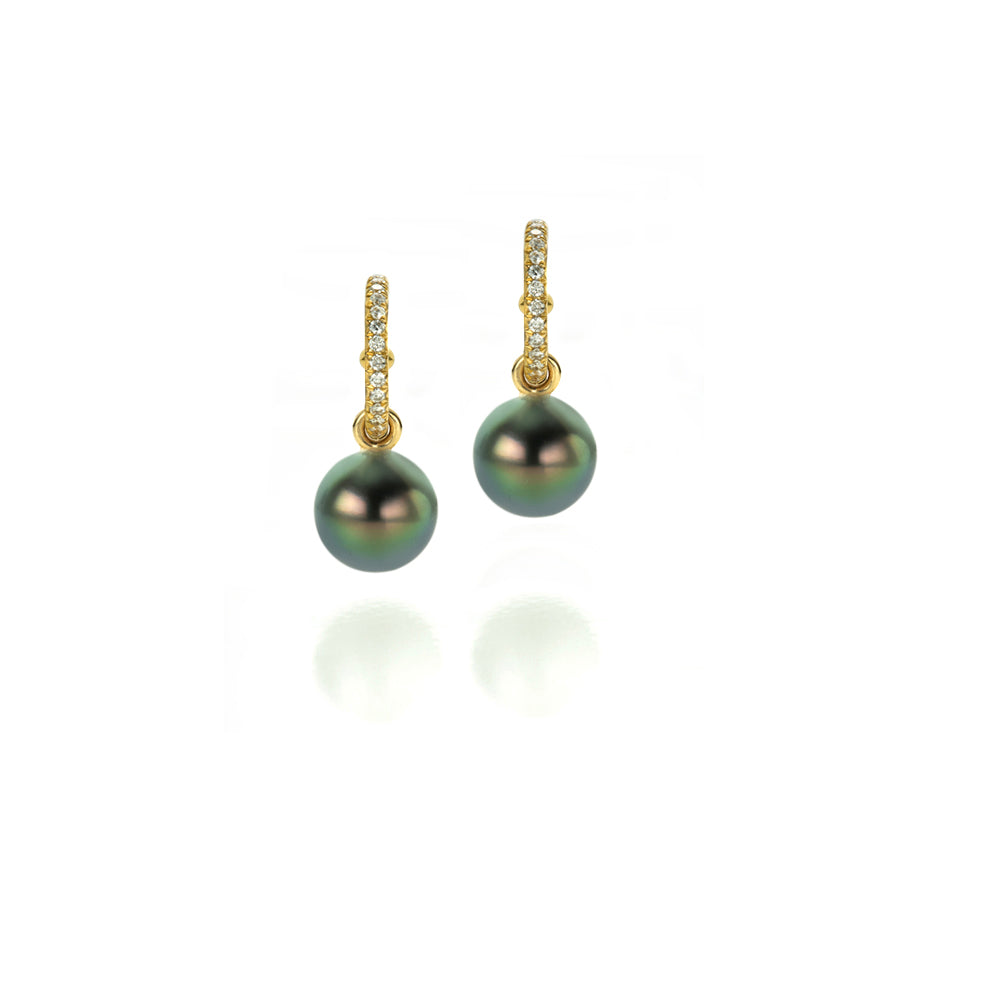 Black Tahitian Pearl Earrings