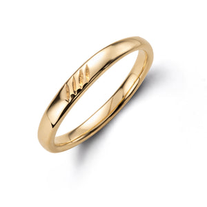 engraved gold band