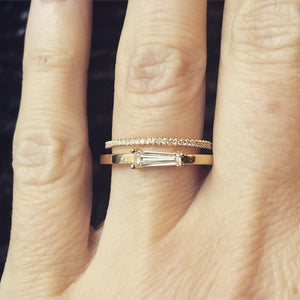 Simple modern designer diamond engagement ring