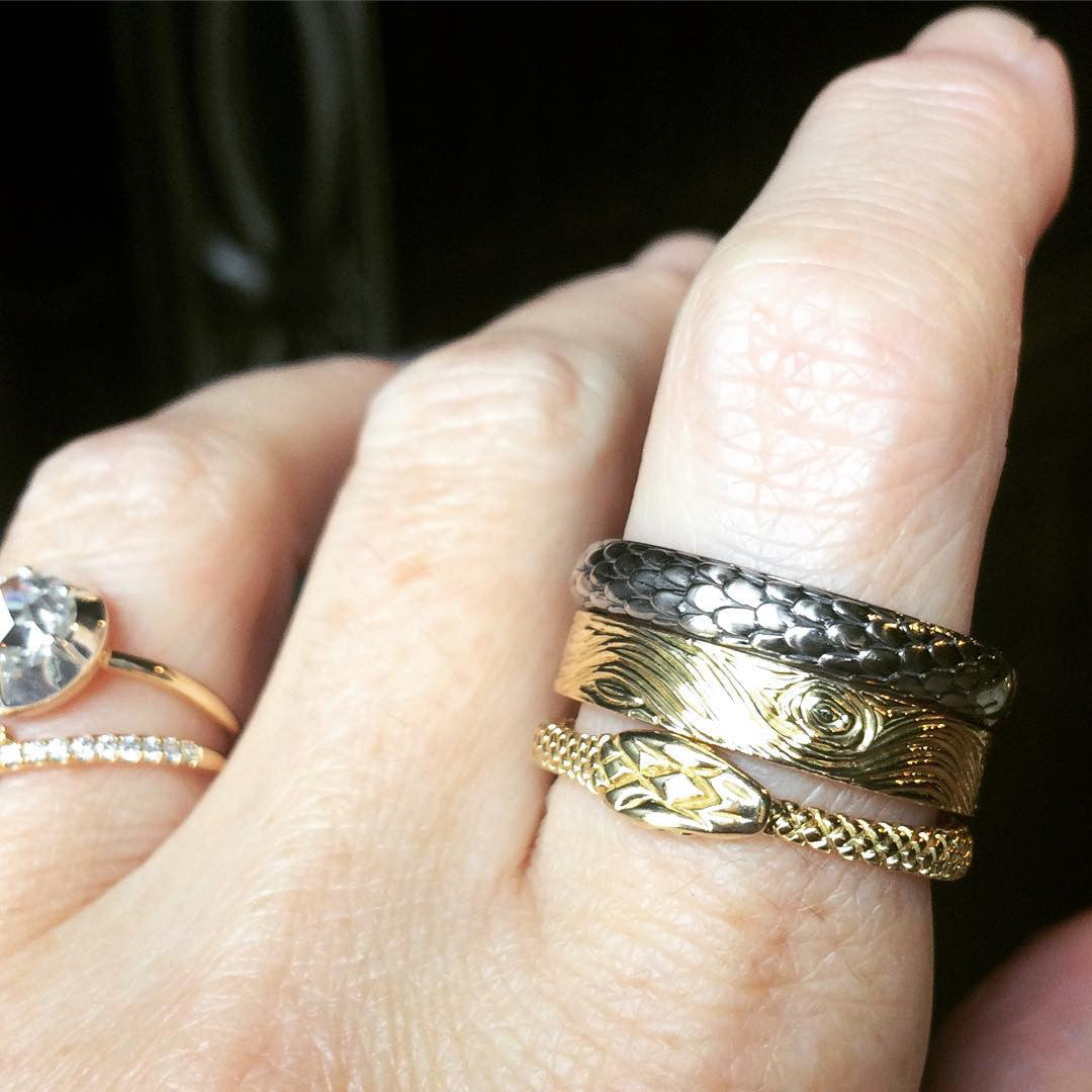 Woody Ring White Gold