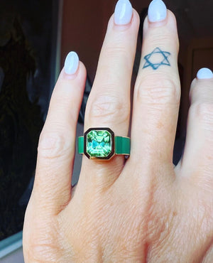 Venita Ring with Green Tourmaline