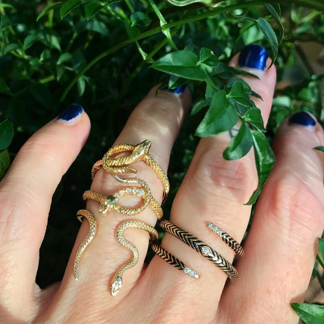 serpent rings 14k on hand