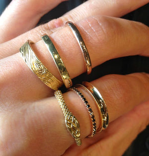 gold rings on fingers