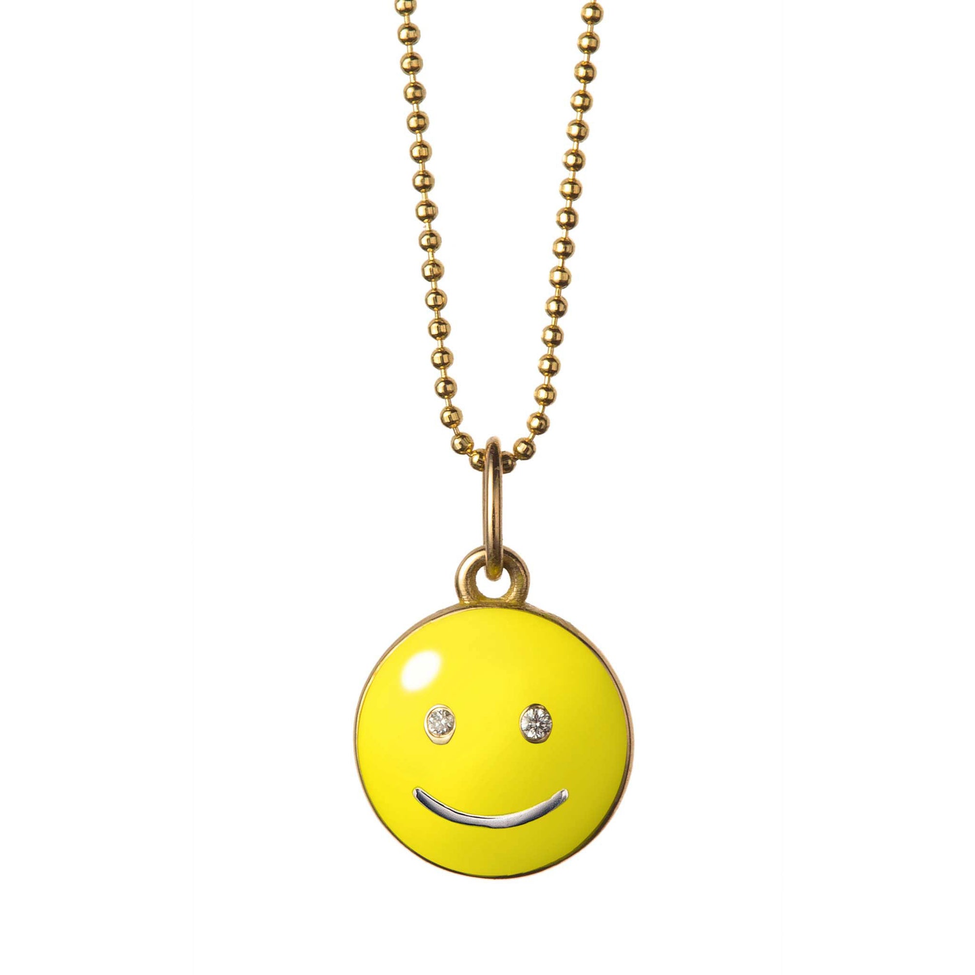 baby smile necklace 14k yellow