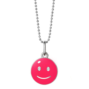 baby smile pendant sterling neon-pink
