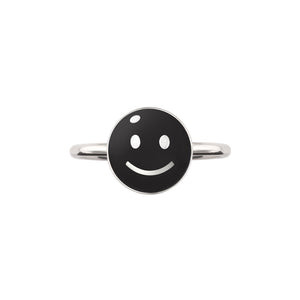 baby smile ring sterling black