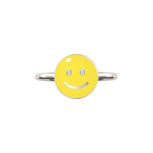 baby smile ring sterling yellow diamonds