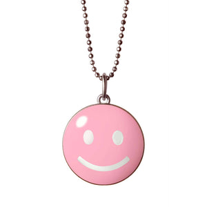 big smile necklace sterling bubblegum