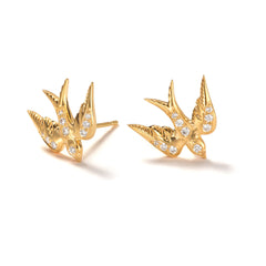 Swallows with Diamond Pavé