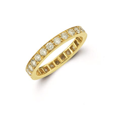 gold pave diamonds band