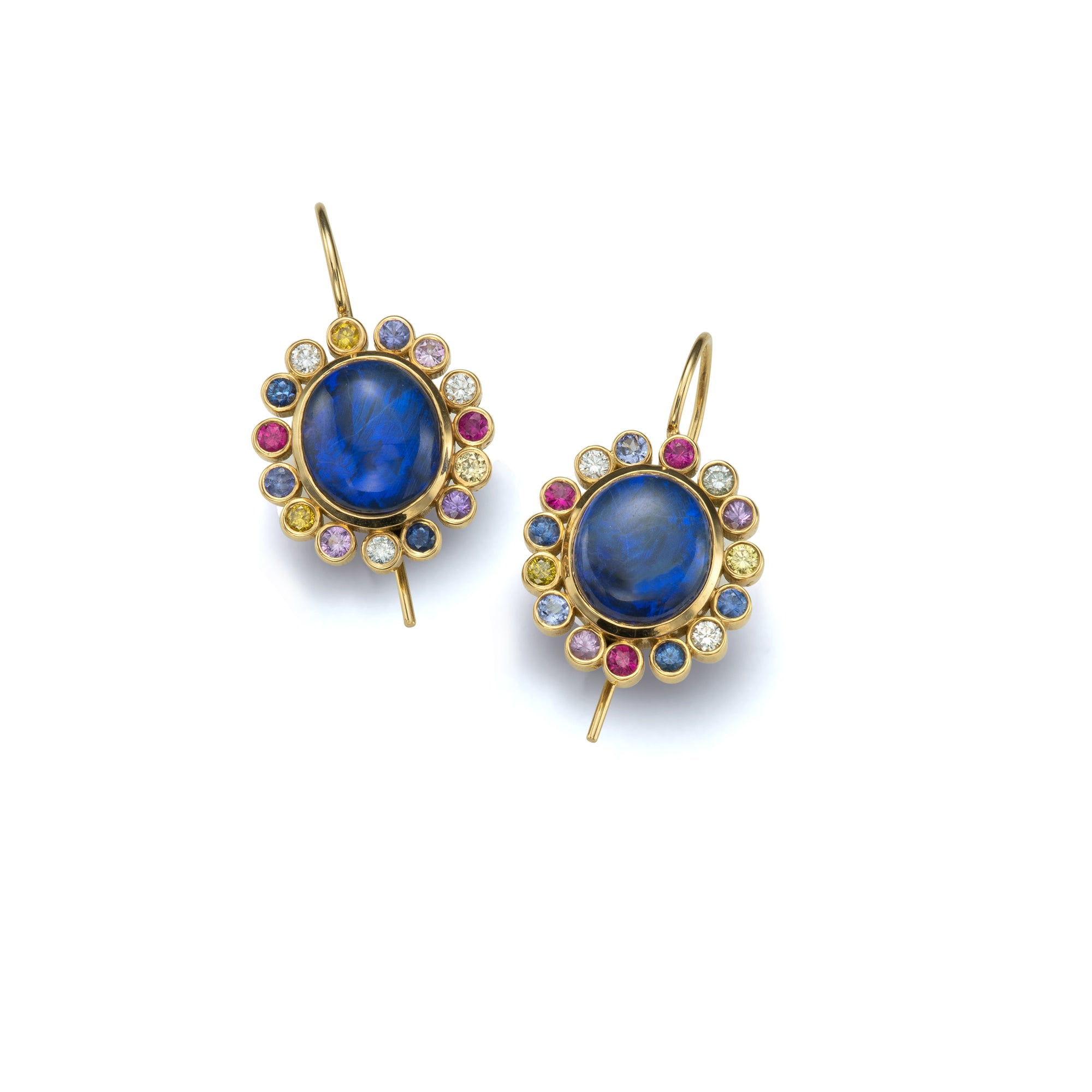 black opal earrings