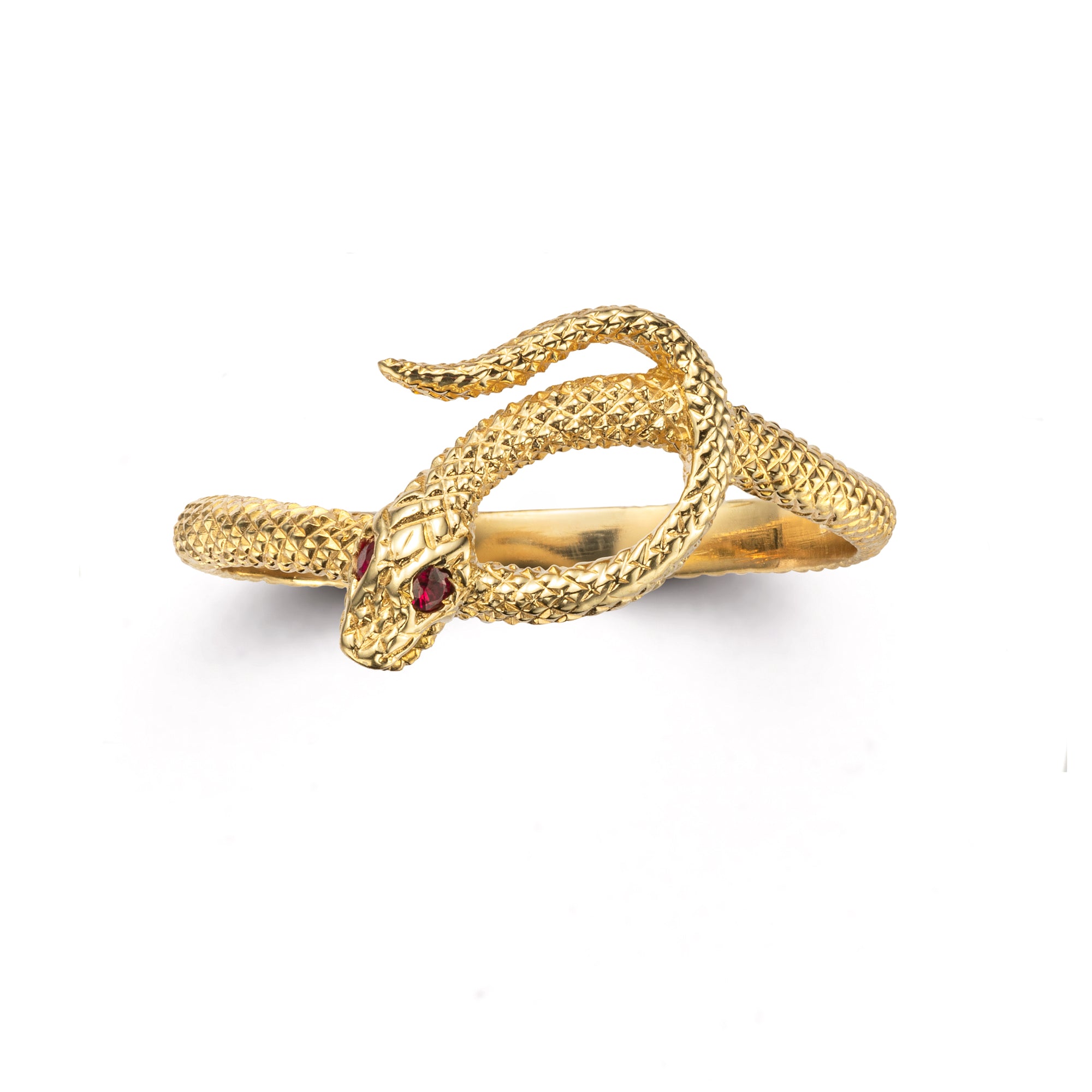 Serpent Ring with Ruby Eyes