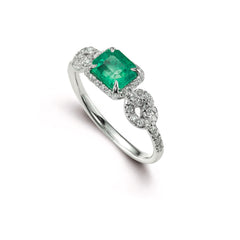 Emerald Knotty Ring