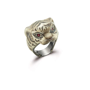 tiger ring enamel rubies